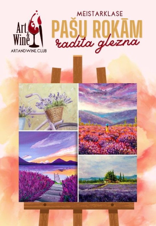 Art&Wine radošā meistarklase: Zīmējam 'Lavanda'