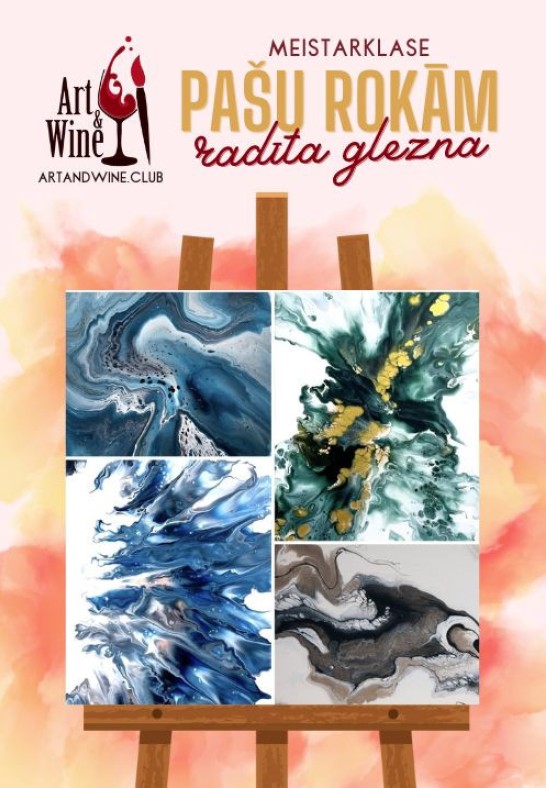 Art&Wine radošā meistarklase: Fluid Art