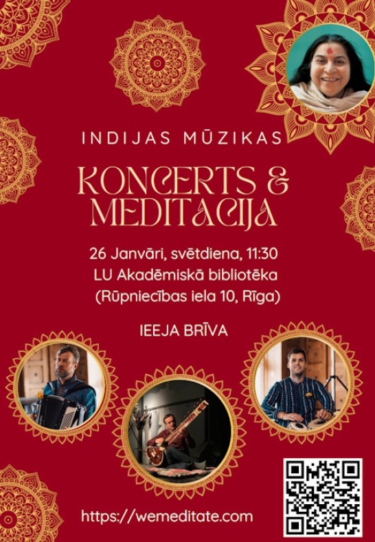 Indijas mūzikas koncerts un meditācija