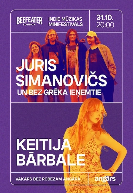 Indie mūzikas Minifestivāls: Keitija Bārbale // Juris Simanovičs un Bez Grēka Ieņemtie